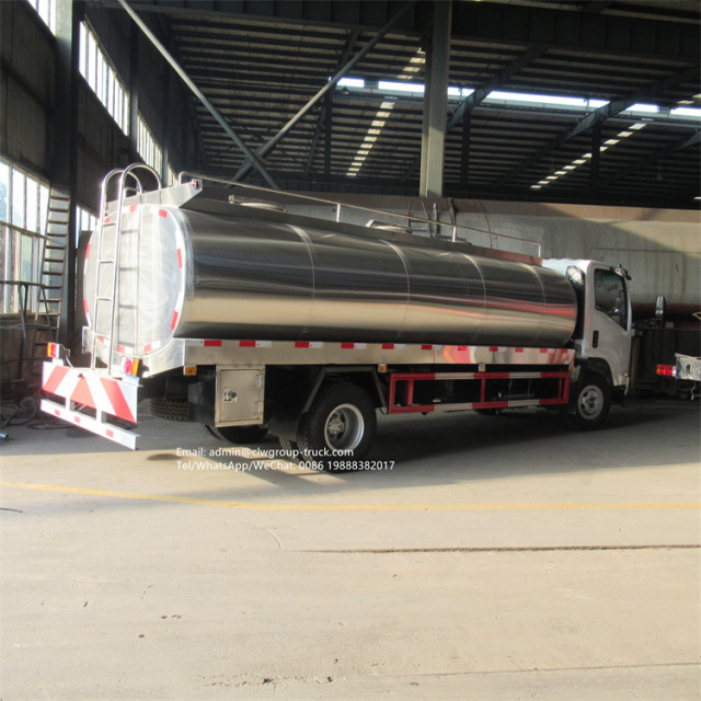 Isuzu 190hp 6000l-8000l steel milk transport tank truck