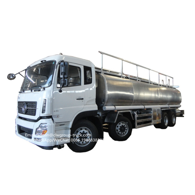 Dongfeng 8x4 25-30tons milk tank transport inox truck