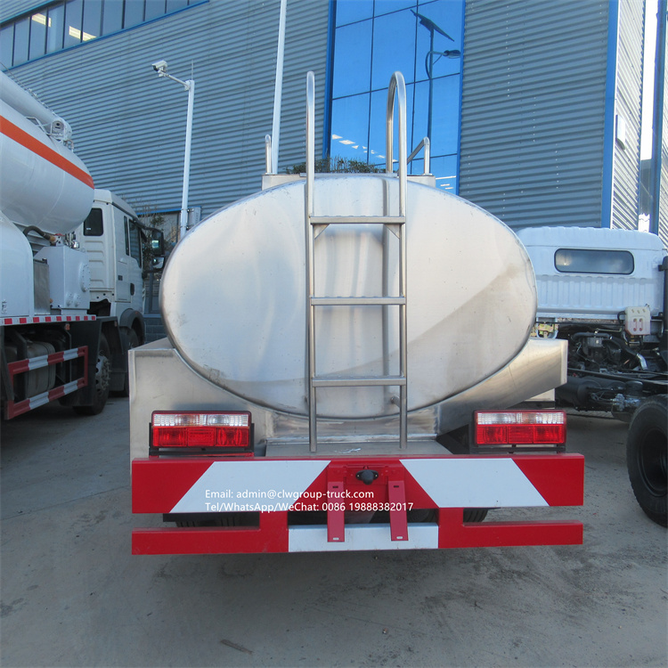 dongfeng 3000-5000l milk tank truck