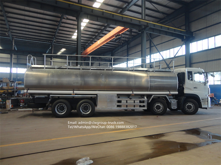 Dongfeng 8x4 25-30tons milk tank transport inox truck
