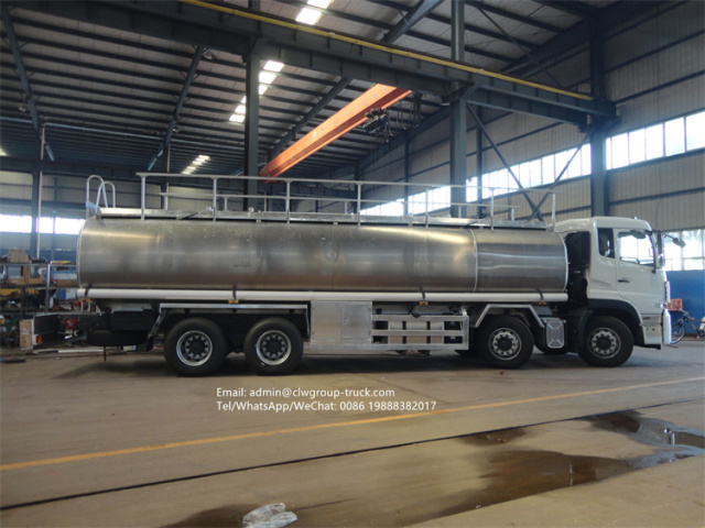 Dongfeng 8x4 25-30tons milk tank transport inox truck
