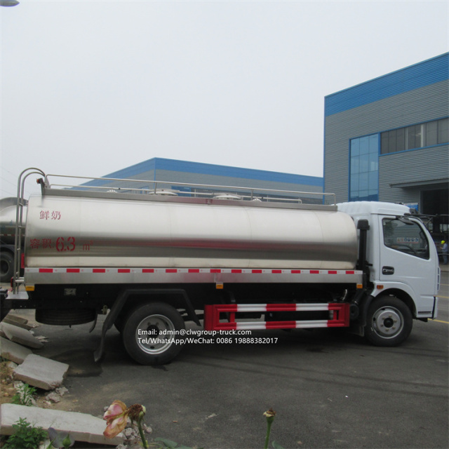 dongfeng 6000-8000l stainless steel truck milk tank