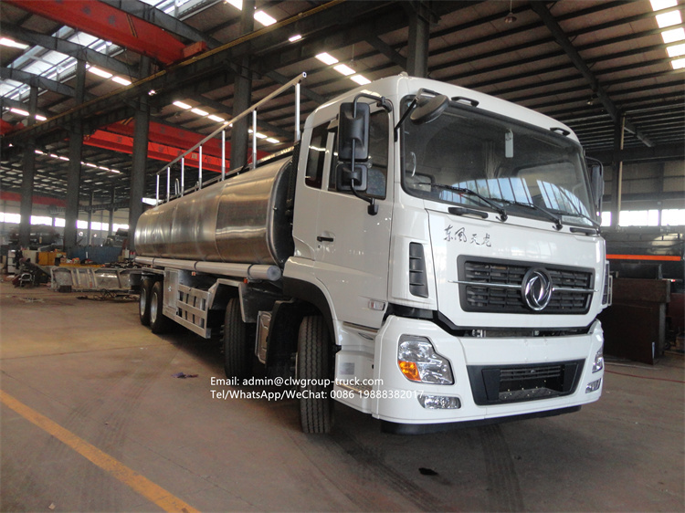 Dongfeng 8x4 25-30tons milk tank transport inox truck