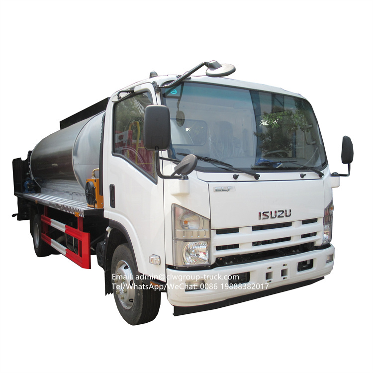 Isuzu 190hp 6 wheeler 5000l -6000l asphalt bitumen tank truck