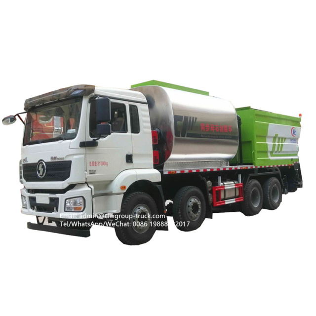Shacman 8x4 24m3 asphalt synchronous chip sealer