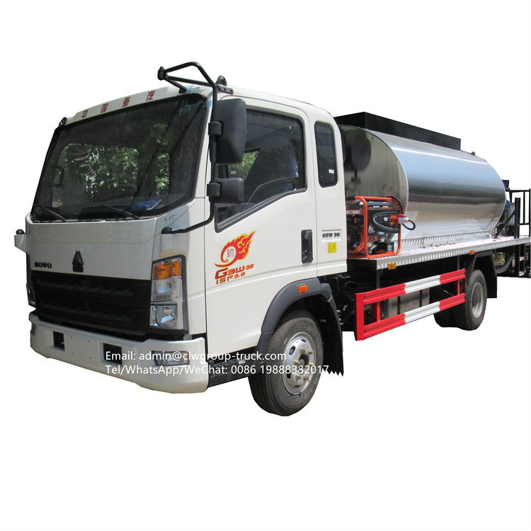 China 6tons 8tons howo 4*2 bitumen sprayer truck asphalt truck for sale