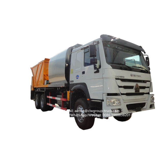 synchronous chip spreader truck 8m3 6x4 sino