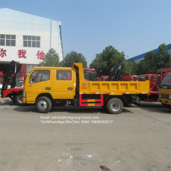 dongfeng double cabin 3-5tons small size dump truck tipper