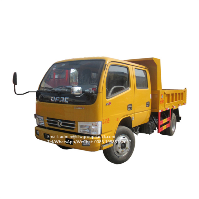 dongfeng double cabin 3-5tons small size dump truck tipper