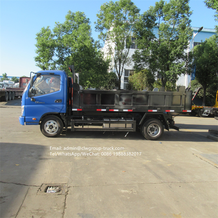 foton 4x2 small hydraulic truck dumpers