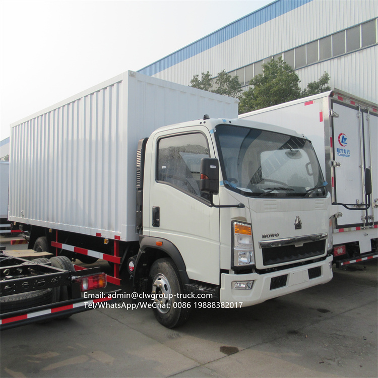 sinotruk howo cargo box truck