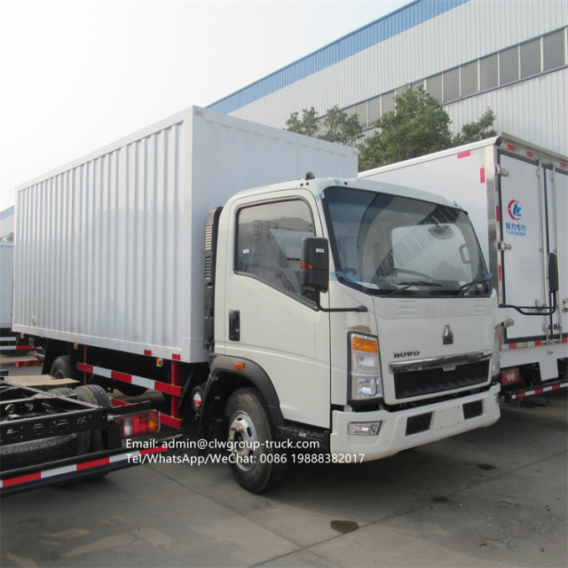 sinotruk howo cargo box truck
