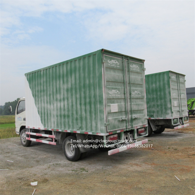 dongfeng 4 tons 4x2 box van truck