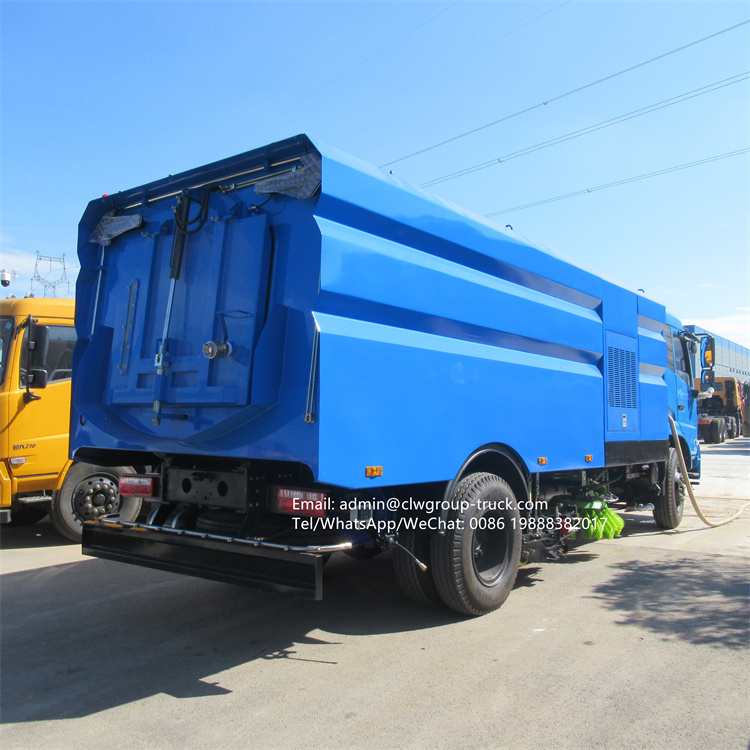 dongfeng road sweeping washing truck