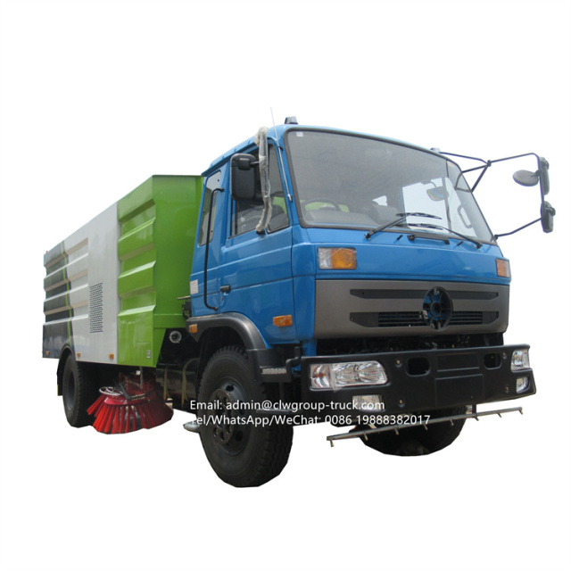 dongfeng road sweeper water tank 4m3 dust bin 8m3
