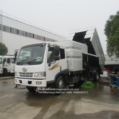 FAW street washing trucks vacuum dust sweeper truck