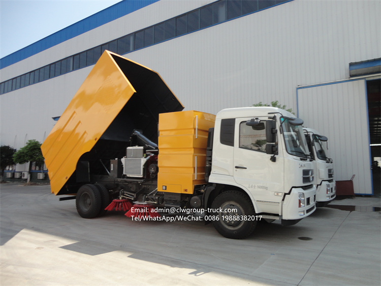 dongfeng 10tons truck mounted mechanical broom sweeper