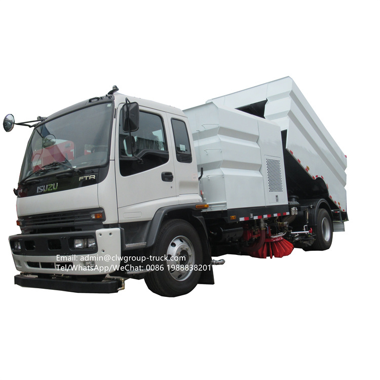 Isuzu wash street cleaning road sweeper truck