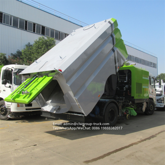 dongfeng tianjin road waher sweeper truck