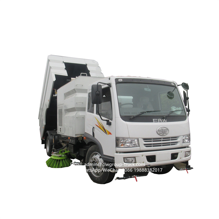 FAW street washing trucks vacuum dust sweeper truck