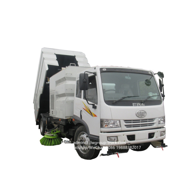 FAW street washing trucks vacuum dust sweeper truck