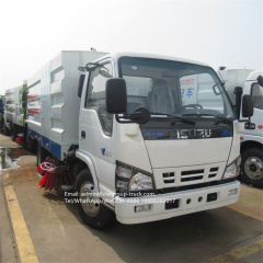 isuzu japan street vacuum cleaner truck water tank 2.5m3 dust bin 5m3