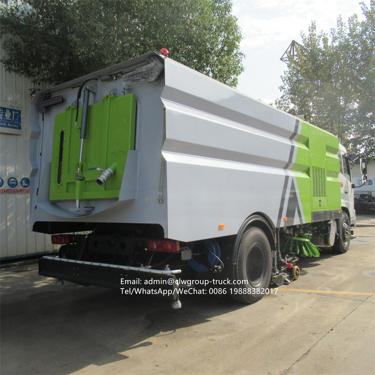 dongfeng tianjin road waher sweeper truck