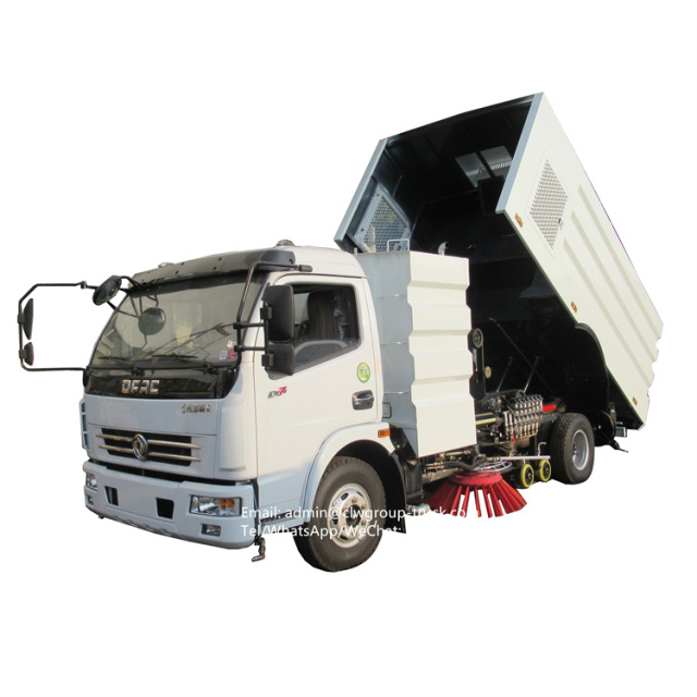 dongfeng road sweeper water tank 2.5m3 dust bin 5m3