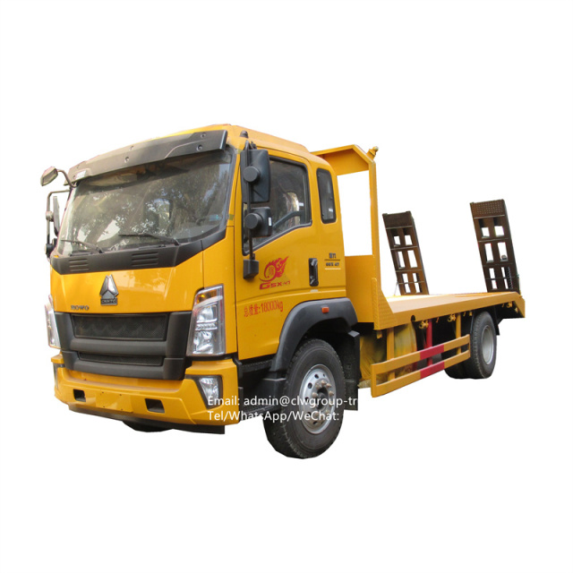 Sinotruk howo new hot sale low loader truck flat load bed