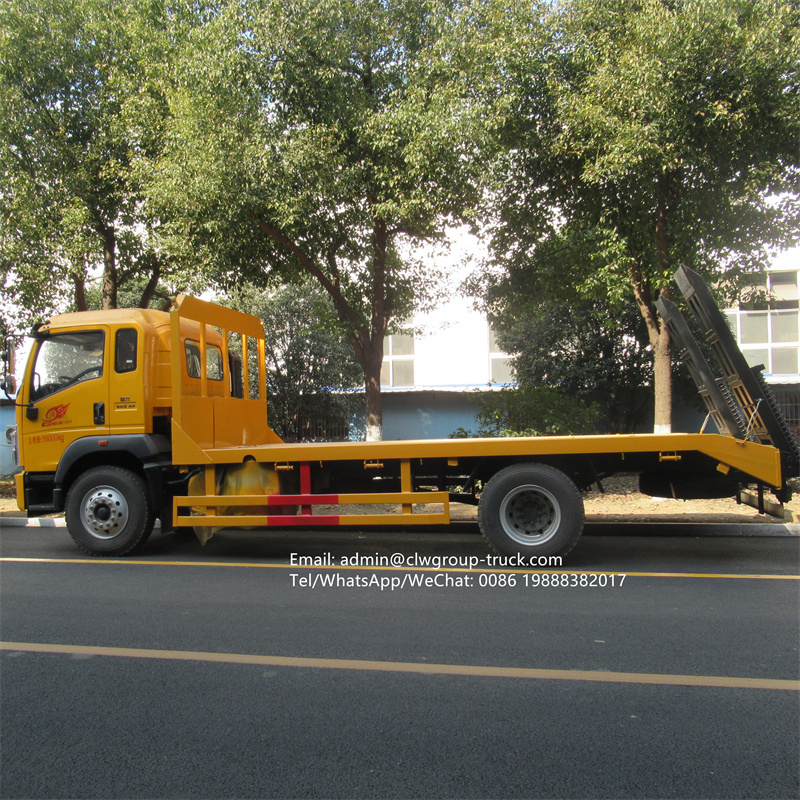 Sinotruk howo new hot sale low loader truck flat load bed