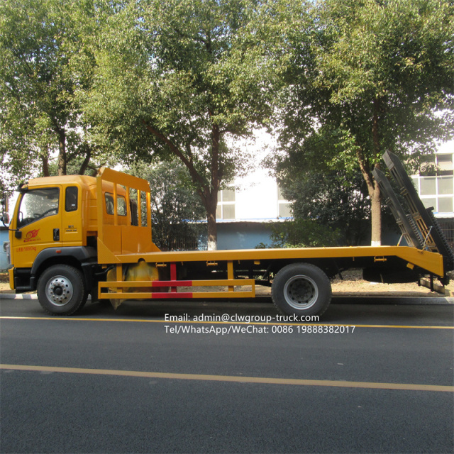 Sinotruk howo new hot sale low loader truck flat load bed