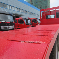 Dongfeng liuqi 12 wheeler 40tons flat deck lowbed heavy equipment transporting truck