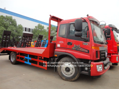 6 wheeler foton 4x2 15tons excavator transport self loading flatbed low bed truck for sale