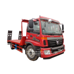 6 wheeler foton 4x2 15tons excavator transport self loading flatbed low bed truck for sale