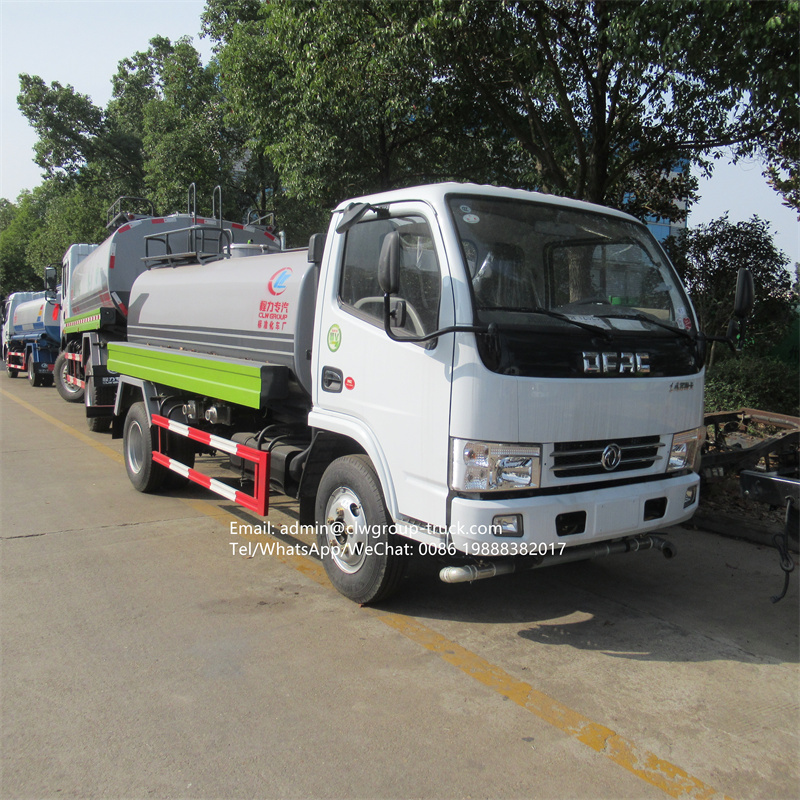 dongfeng 4x2 chaochai engine 95hp water truck 5 cubic meters