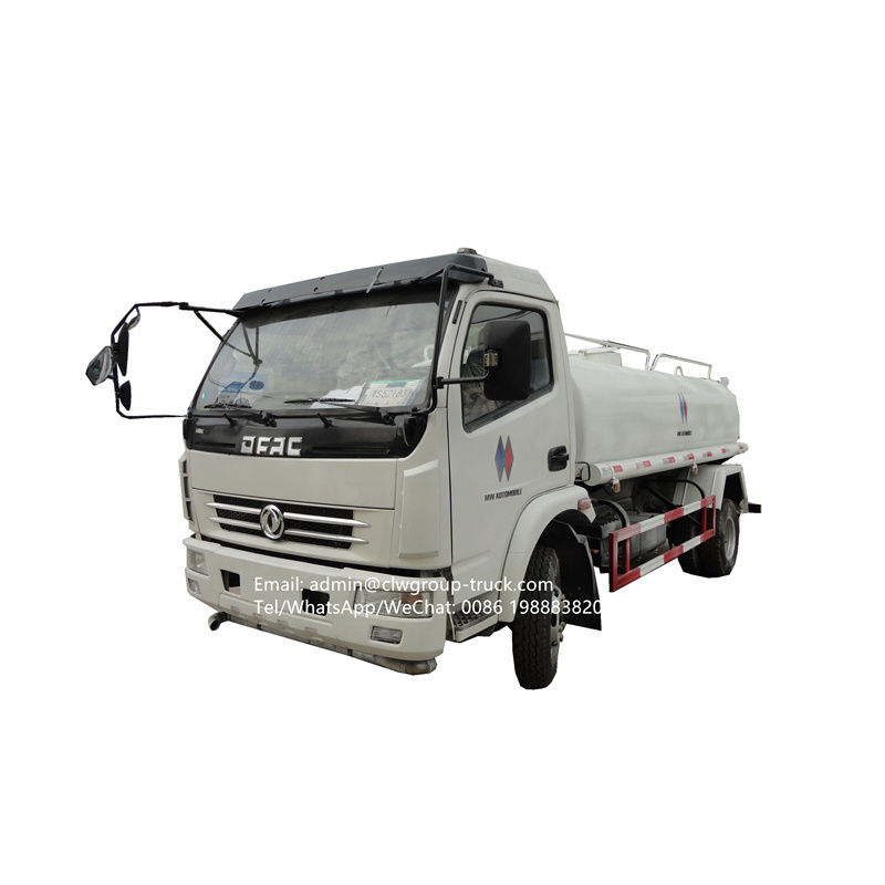 dongfeng 6000-8000l stainless steel water bowser truck