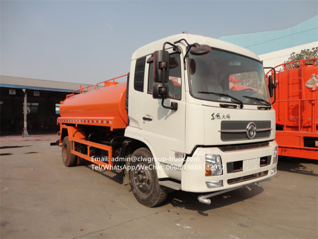 dongfeng 10cbm capacity water bowser truck for sale