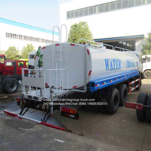 dongfeng 6x4 10 wheeler water tanker truck dimensions