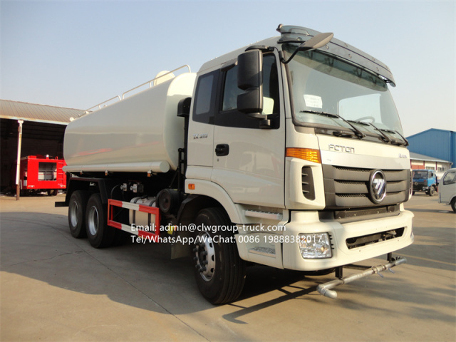 Foton 6*4 new 20m3 water tank street green garden spraying truck