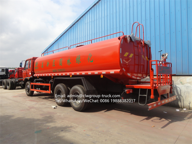 dongfeng 10 wheeler 6x4 water bowser 20000l