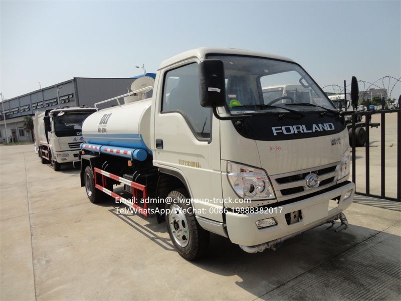 Foton forland 4000 litres spray water tanker truck