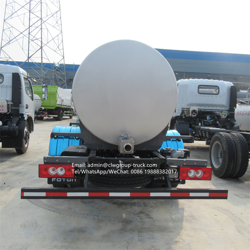 Foton 6 tons 8 tons water potable service cart drinking water supply truck