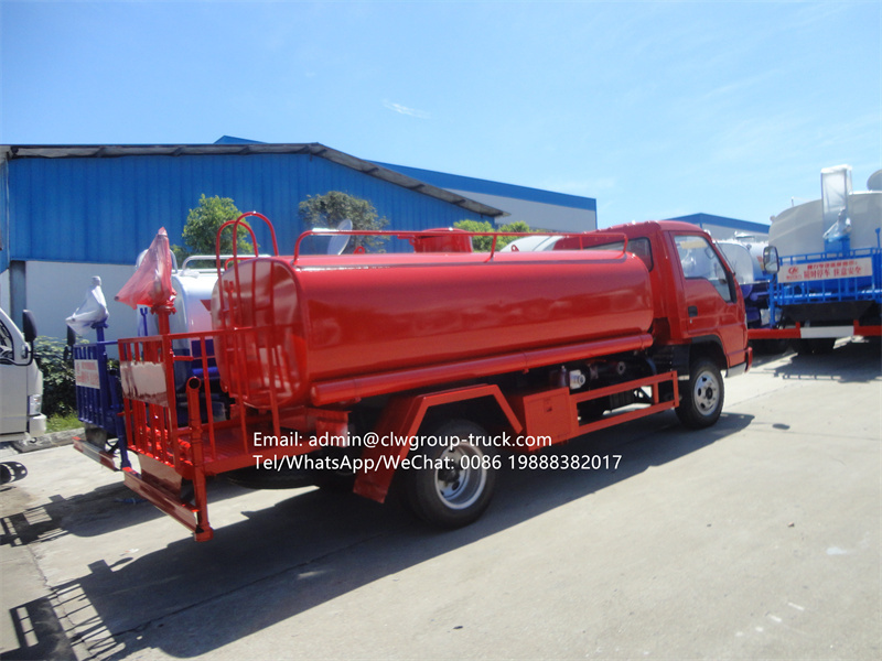 Foton 4x2 mini tanker 3000 liter water tank truck