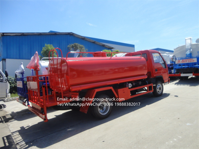 Foton 4x2 mini tanker 3000 liter water tank truck