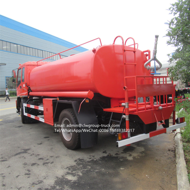 Isuzu 4x2 205hp 12000l 14000l truck mounted water tank spray