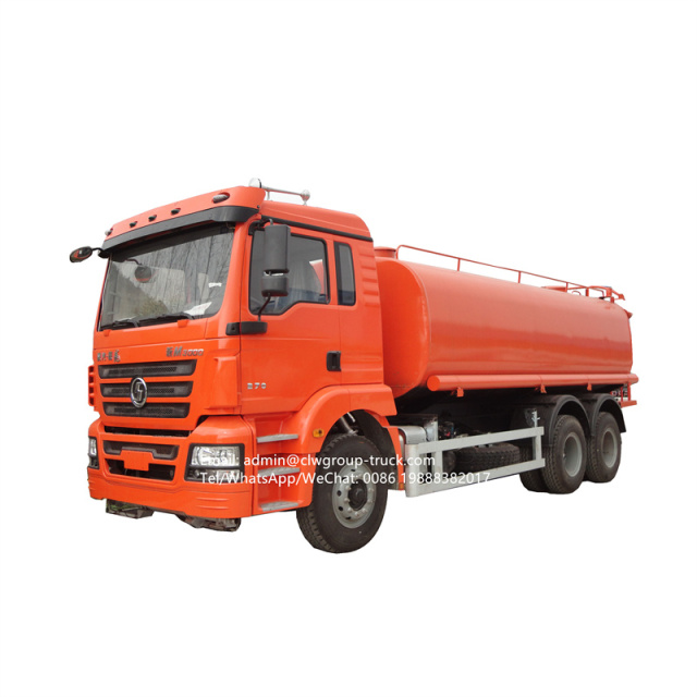Shacman 20 cubic meters stainless steel water bowser truck