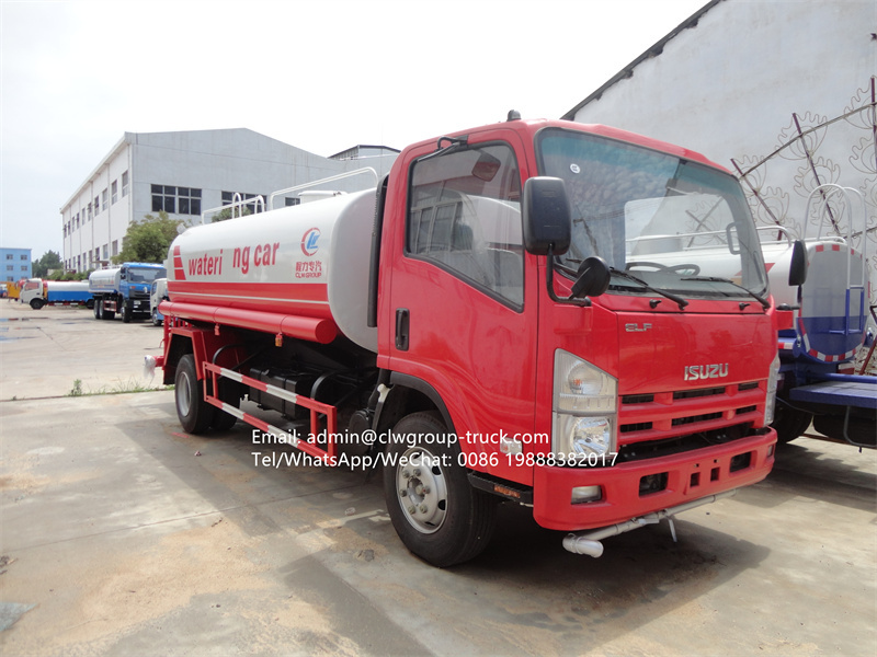 Isuzu 190hp water tanker spraying pump irrigation sprinkler truck