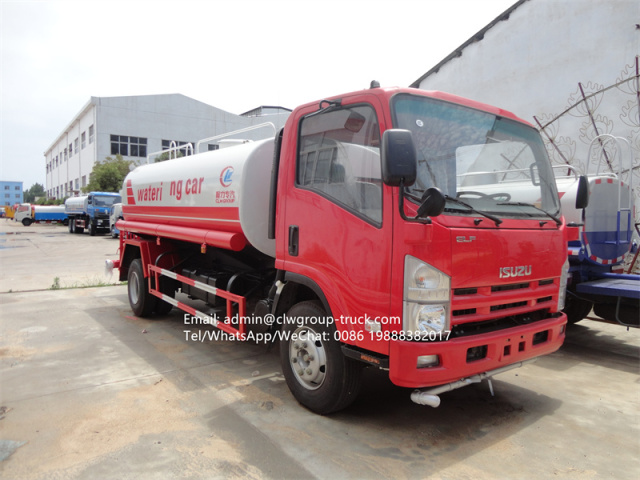 Isuzu 190hp water tanker spraying pump irrigation sprinkler truck