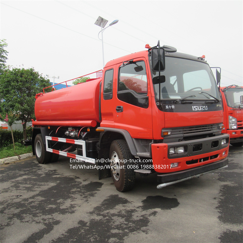 Isuzu 4x2 205hp 12000l 14000l truck mounted water tank spray