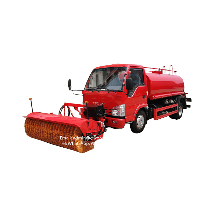 Isuzu 3 cubic meters street sprinkler with snow removel